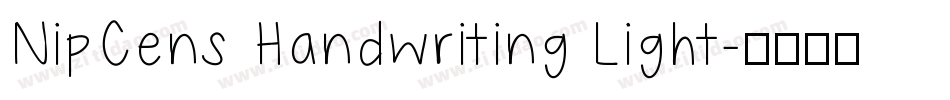 NipCens Handwriting Light字体转换